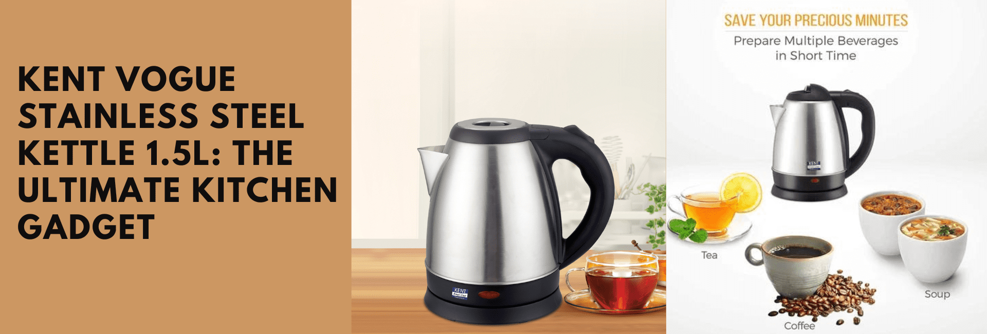 Kent Vogue stainless steel kettle 1.5l: The Ultimate Kitchen Gadget